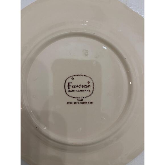 Set of 4 Franciscan Apple Pattern 8” salad plates vintage - Picture 3 of 4